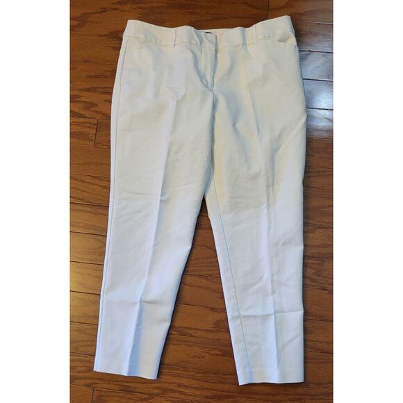 LIZ CLAIBORNE Capri Pants Size 14 Emma Classic White Stretchy - Picture 6 of 10
